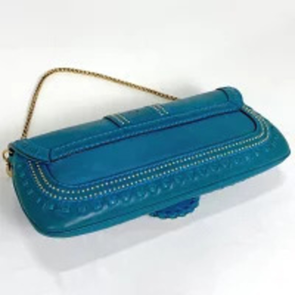 Gucci blue bag chain handbag Hobo shoulder leather